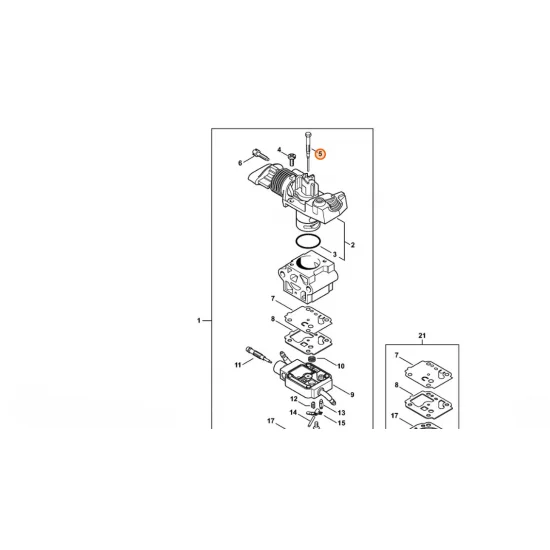 STIHL  Śruba regulacyjna biegu jałowego 4149 122 6800